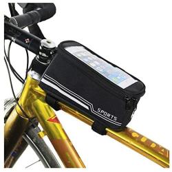 QLBF Bike Saddle Bicycle Seat Bag Water Resistant Bike Frame Bags, Bicycle Storage bags Bike Outdoor Seat Saddle Bag Waterproof Bicycle Bag Front Bag Touch Screen Mobile Phone Bag Accessories Mountain