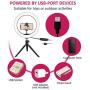 Harmonic 10 Selfie Ring Light with Tripod Stand,Ring Light with Cell Phone Holder,LED Make Up Light with 3 Light Modes and 11 Brightness Level for Camera,Smartphone,YouTube Video,Live Streaming