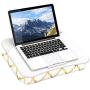 LapGear Designer Lap Desk with Phone Holder and Device Ledge - Gold Quatrefoil - Fits up to 15.6 Inch Laptops - Style No. 45416