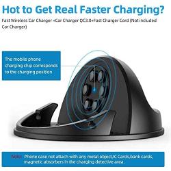 WIFORT Car Mount Wireless Charger, 7.5W/10W QC 3.0 Qi Fast Charging Car Dashboard Mount, Anti-Slip Phone Holder for iPhone 11/11 Pro/ 11 Pro Max/Xs Max/Xs/XR/X/8+/8/SE 2020, Samsung S10+/S10/S9+/S9