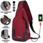 Peicees Travel Gym Bike Sling Bag Shoulder Backpack Daypack w/USB Charging Port Peicees Travel Gym Bike Sling Bag Shoulder Backpack Daypack w/USB Charging Port