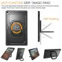 Fintie Case for All-New Amazon Fire HD 10 (7th and 9th Generations, 2017 and 2019 Releases) - [Tuatara Magic Ring] 360 Rotating Multi-Functional Grip Carry Cover w/Built-in Screen Protector, Black