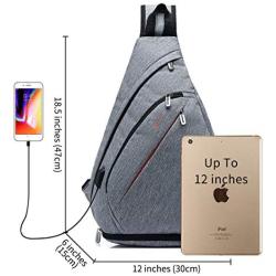 Tudequ Dry Wet Separation Sling Crossbody Chest Bag Backpack Casual Daypack for Men Women Teens