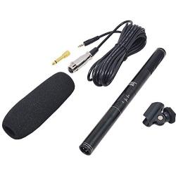 Bestshoot Condenser Interview Microphone Photography Shotgun Mic for Video Camcorders DSLR DV Camcorder 11 inches/27cm Camera Microphone with Metal Holder, Anti-Wind Foam Cap XLR Cable