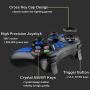 Mobile Controller for The Most Games, Mobile Gamepad Wireless Game Controller Joystick for Android/iOS/iPhone/iPad, Key Mapping, Shooting Fighting Racing Game-NO Supporting iOS 13.4 (Blue-Black)