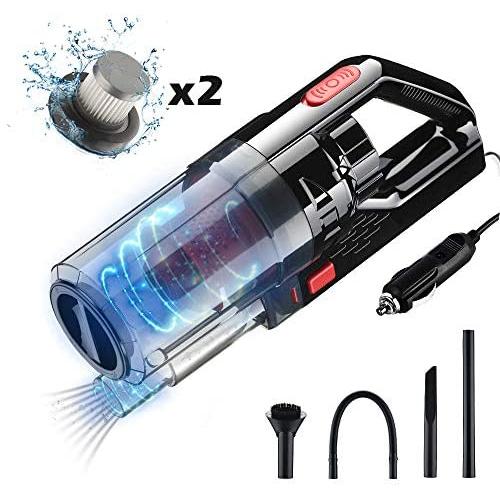 Car Vacuum Cleaner High Power 6000PA 150W Handheld Vacuum, Double Filtration Portable Handheld Car Vacuum, DC12V Corded Car Vacuum Wet Dry Use for Quick Cleaning