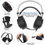 ALWUP A9 Xbox One Headset, PS4 Gaming Headset with Mic, PC Game Headphones with Microphone for Gamer Playstation 4 Xbox 1 S & X Nintendo Switch Computer Laptop of Stereo Surround Sound, Deep Ear Pads