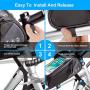 Intsun Bike Bag Bicycle Phone Front Frame Bag, Waterproof Bike Phone Mount Bag with Touch Screen Sun Visor, Large Capacity Phone Holder Fits Phones Below 7.5 Inches