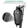 SHINYLIFE Electric Scooter Handlebar Bag,EVA Multi-Purpose Waterproof Scooter Storage Bag,Large Capacity Scooter Front Tube Hard Shell Bag Bike Handlebar Bag with Adjustable Velcro Straps