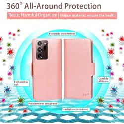 FYY [Resist Harmful Organism] [RFID Blocking] Case for Samsung Galaxy Note 20 Ultra 6.9", PU Leather Wallet Case with [Kickstand Function] and[Card Holder] for Galaxy Note 20 Ultra 6.9" Rose Gold