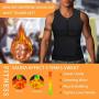 Wonderience Neoprene Sauna Suit for Men Waist Trainer Vest Zipper Body Shaper with Adjustable Tank Top