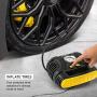 Kensun Durable Easy-to-Operate Dual Power Portable Tire Inflator Air Compressor for Use from Home Outlet (110V AC) & Car Cigarette Lighting Socket (12V DC)