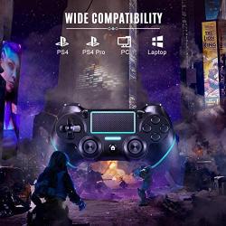 PS4 Controller ORDA Wireless Gamepad for PS4/PS4 Pro/PC and Laptop with Vibration and Audio Function, Mini LED Indicator, High-Sensitive Controller with Anti-Slip (Berry Blue)