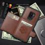 Galaxy S9 Plus Case,Slim Fit Premium Leather Samsung Galaxy S9 Plus Wallet Case Card Slots Shockproof Folio Flip Protective Defender Shells for Samsung Galaxy S9 Plus - Brown