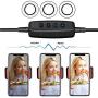 UBeesize Selfie Ring Light with Cell Phone Holder Stand for Live Stream/Makeup, LED Camera Lighting [3-Light Mode] [10-Level Brightness] with Flexible Arms Compatible with iPhone 8 7 6 Plus X Android