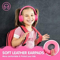 ONTA gorsun Foldable On Ear Audio Adjustable Lightweight Headphone for Kids Cellphones Smartphones iPhone Laptop Computer Mp3/4 Earphones (Pink)