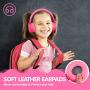 ONTA gorsun Foldable On Ear Audio Adjustable Lightweight Headphone for Kids Cellphones Smartphones iPhone Laptop Computer Mp3/4 Earphones (Pink)