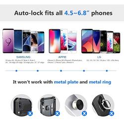 Rommisie Fast Wireless Car Charger Mount, Auto Clamping 10W 7.5W Qi Fast Charging Air Vent Phone Holder Compatible with iPhone Xs/Xs Max/XR/X/8/8 Plus, Samsung Galaxy S10/S9/S8 and More (Black)