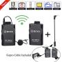 Lavalier Wireless Microphone for Smartphone Camera GoPro, BOYA Universal Lapel Mic for GoPro Hero3 Hero3+ Hero4 iPhone X 8 8 Plus iPad Tablet DSLR Camera Podcast Vlogging Street Interviews YouTube