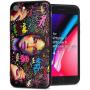 XIX Apple iPhone 7 Case Apple iPhone 8 Case Apple iPhone SE 2020 case African American Afro Girls Women Slim Fit Shockproof Bumper Cell Phone Accessories Thin Soft Black TPU Protective (04)