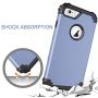 BENTOBEN iPhone 6 Case, iPhone 6S Case, Hybrid Hard PC Soft Rubber Heavy Duty Rugged Bumper Shockproof Anti Slip Cover Full Body Protective Case for iPhone 6/6S, Coral Blue
