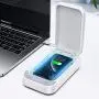 Cell Phone Cleaner Box, 3 in 1 Portable Phone Cleaner Light Box Smart Phone Screen Cleaner Wireless Charger with Aromatherapy Function for iOS Android Mobile Phone, Toothbrush, Jewelry, Watch Cell Phone Cleaner Box, 3 in 1 Portable Phone Cleaner Light Box Smart Phone Screen Cleaner Wireless Charger with Aromatherapy Function for iOS Android Mobile Phone, Toothbrush, Jewelry, Watch