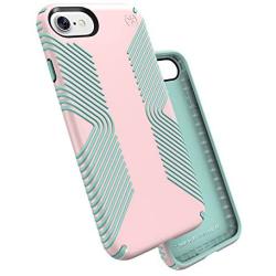 Speck Products 88738-6371 Presidio Grip Cell Phone Case for iPhone 7 - Quartz Pink/Aloe Green