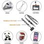 Universal Phone Lanyard Neck Wrist Straps with Durable Nylon Patch Compatible for iPhone Samsung Galaxy Huawei Series and Most Smartphone (Black)