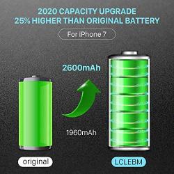 [2600mAh] Battery for iPhone 7, LCLEBM New 0 Cycle Higher Capacity Battery Replacement for iPhone 7 with Complete Professional Repair Tools Kits - 1 Year Warranty