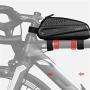 LQKYWNA Bicycle Frame Bag Waterproof PU Leather Hard Shell Mountain Bike Front Beam Bag Riding Equipment Accessories Mobile Phone Bag Storage Bag