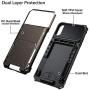 Vofolen Case for iPhone XS Max Case Wallet ID Slot Credit Card Holder Scratch Resistant Dual Layer Protective Bumper Rugged TPU Rubber Armor Hard Shell Case Cover for iPhone XS Max 10S Max (Gun Color)