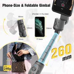 Zhiyun Smooth-X Phone-Gimbal-Stabilizer, Extendable Foldable 2-Axis-Selfie-Stick for iPhone Xs Max Huawei P20 with Face Tracking, Gesture Control (Gray)