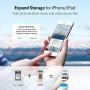 USB Flash Drive 128G, USB Memory Stick 128GB Jump Drive Thumb Drive 3.0 Flash Drive Compatible for iPhone/iPad/PC/Android Password/Touch ID Protected Flash Drive for iOS/iPhone (128G Gold)