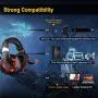 WILLNORN K2 Gaming Headset with Mic Noise Cancelling Over Ear Headphones for PC, PS4, Controller, Laptop, LED Light, Stereo Sound with Bass (Red) WILLNORN K2 Gaming Headset with Mic Noise Cancelling Over Ear Headphones for PC, PS4, Controller, Laptop, LED Light, Stereo Sound with Bass (Red)