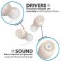 LYPERTEK TEVI - True Wireless Earbuds, Bluetooth 5.0 Stereo Hi-Fi Sound Wireless Earphones, IPX7 Waterproof, Upto 70 Hours Playtime, in-Ear Bluetooth Earphones with Charging Case (Ivory)