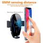 Wireless Car Charger, VIKASI 10W Qi Fast Charging Car Phone Holder, Air Vent Automatic Clamping Car Charger Mount Compatible with Samsung Galaxy Note 9/8/ S9/ S8,iPhone Xs Max/XR/X 8/8 Plus(Black-Red)