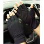 Mens Sunblock Fingerless Gloves Summer UV Protection Driving Cotton Gloves