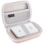 Canboc Hard Carrying Case for Canon Ivy Mobile Mini CLIQ CLIQ+ Instant Camera Printer Wireless Bluetooth Portable Smartphone Photo Printer, Mesh Pocket fit Zink Photo Paper and USB Cable, Rose Gold