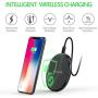 Fast Wireless Charger, NANAMI 7.5W Charging Pad Compatible iPhone SE/11/11 Pro/11 Pro Max/XS Max/XS/XR/X/8 Plus,10W Qi Charger for Samsung S20 S10 S9 S8 S7 Note 10+/9/8 & New Airpods-Ultra Slim Design