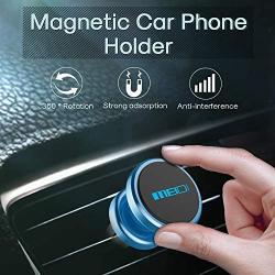 MEIDI Air Vent Phone Holder, Universal Magnetic Phone Car Mount 360 Rotation Cell Phone GPS Holder Compatible iPhone Samsung HTC and Mini Tablets (Blue)