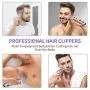 Ceenwes Professional Hair Clippers Cordless Hair trimmer Low Noise Hair Cutting Kit Beard Trimmer IPX7 Waterproof Body Hair Removal Machine with LED Display Hairdressing Cape and Travel Bag