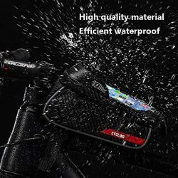 JHVW Bike Phone Front Frame Bag-Outdoor Mountain Sports Storage Bag, with Touch Screen Waterproof, Compatible with iPhone 11 Pro Max/X/XS MAX/XR/8/8 Plus, Samsung S10/S10e