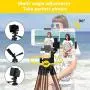 PEYOU Compatible for iPhone Tripod, 50" Extendable Lightweight Aluminum Tripod Stand + Wireless Remote + Phone Holder Mount Compatible for iPhone 11 Pro Max/11 Pro/XR/X/8 Plus & More PEYOU Compatible for iPhone Tripod, 50" Extendable Lightweight Aluminum Tripod Stand + Wireless Remote + Phone Holder Mount Compatible for iPhone 11 Pro Max/11 Pro/XR/X/8 Plus & More