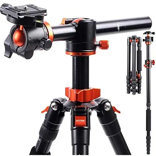 K&F Concept TM2515T1 Professional 67 inch Camera Tripod Horizontal Aluminium Tripods Portable Monopod with 360 Degree Ball Head Quick Release Plate for Canon Nikon Sony DSLR Cameras K&F Concept TM2515T1 Professional 67 inch Camera Tripod Horizontal Aluminium Tripods Portable Monopod with 360 Degree Ball Head Quick Release Plate for Canon Nikon Sony DSLR Cameras