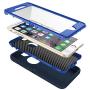 MXX iPhone 8 Plus Case, Heavy Duty Defense Case with Screen Protector [4 Layers] Rugged Rubber Shockproof Protection Case Cover for iPhone 7 Plus/iPhone 8 Plus [5.5 inch] - Blue/Blue