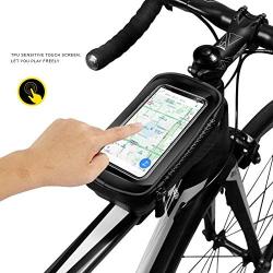 QIANMA Bicycle Bags Mountain Bike Bag Rainproof Waterproof MTB Front Bag 6.2inch Mobile Phone Case Bicycle Top Tube Bag Cycling Accessories