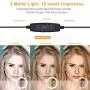 10" Selfie Ring Light with 57 Extendable Tripod Stand,LED Circle Lights with Cell Phone Holder & Remote Shutter for Live Stream,YouTube,TikTok,Makeup,Compatible with iPhone/Android Phone