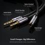 Headset Splitter Cable, Gold-Plated & Strong Braided Y Splitter Audio Cable Separate Microphone Headphone Port Gaming Headset Splitter PC Earphone Adapter VoIP Phone -DuKabel TopSeries (11inch / 30cm)