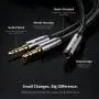 Headset Splitter Cable, Gold-Plated & Strong Braided Y Splitter Audio Cable Separate Microphone Headphone Port Gaming Headset Splitter PC Earphone Adapter VoIP Phone -DuKabel TopSeries (11inch / 30cm)
