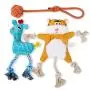 Toozey Small Dog Toys for Puppies with 3 Pack, Stuffless Crinkle Puppy Toys, Plush Puppy Teething Toys, and Natural Cotton Rope Toys for Small Dogs and Puppies, Healthy and Durable